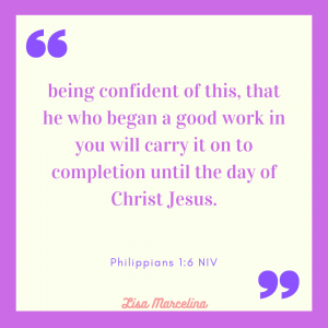 Philippians 1:6 NIV
